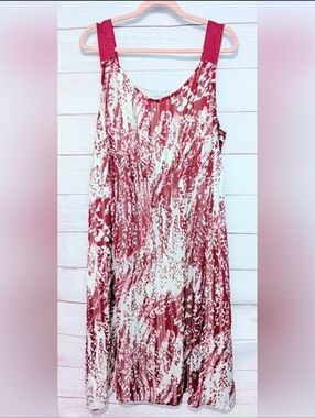 Nwot Coldwater Creek red  ♥️ and White 🤍 Midi Summer Strappy Sundress Size 20